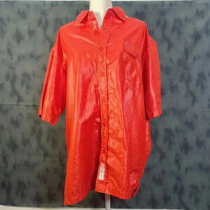 Ecko Unltd. Red Grid Pattern Men's Button Up Streetwear Size XL